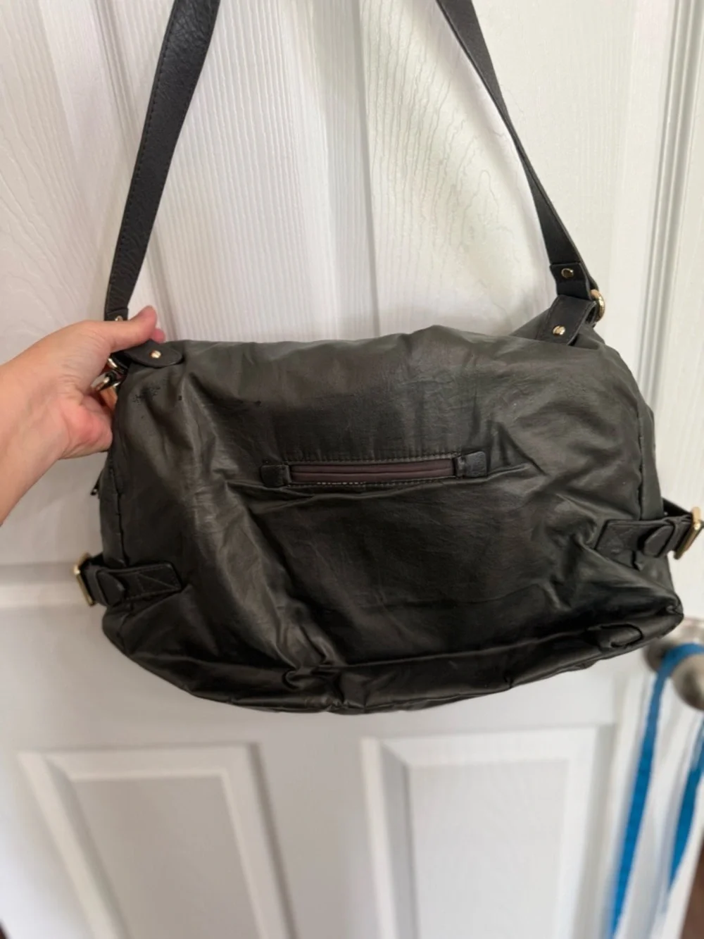 Juicy Couture Dark Olive Green Slouchy Hobo Bag Gold Crest Tassel Y2K Boho